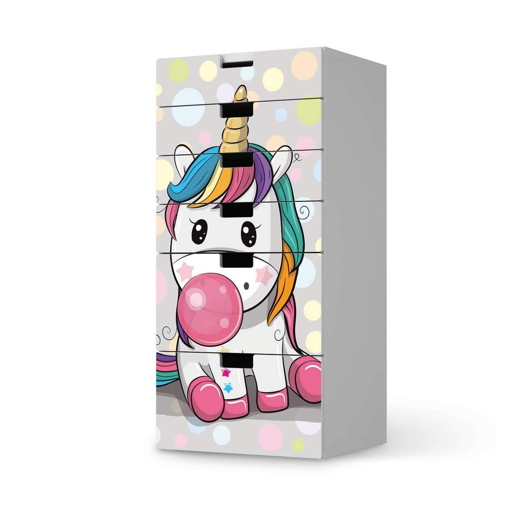 Kids' Furniture Wrap for IKEA STUVA Dresser, 6 Drawers – Rainbow the Unicorn