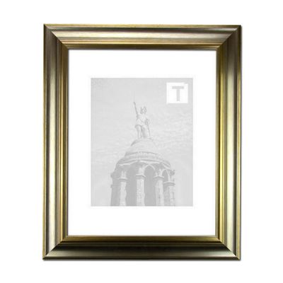 Melody for Large Formats, Solid Wood Baroque Picture Frame in Champagne Gold with 2 mm Clear Plastic Glazing, Image Size: 34.4 x 101.7 cm