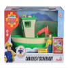Simba 109251074 – Fireman Sam Charlie’s Fishing Boat with Figure, Movable Crane and Mechanical Winch, Floats on Water, 19 cm, Ages 3+ view 2