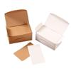 300 Blank Paper Cards, Message Cards, Kraft Paper DIY Tags, Business Cards, Greeting Cards and Gift Cards, White and Brown view 1
