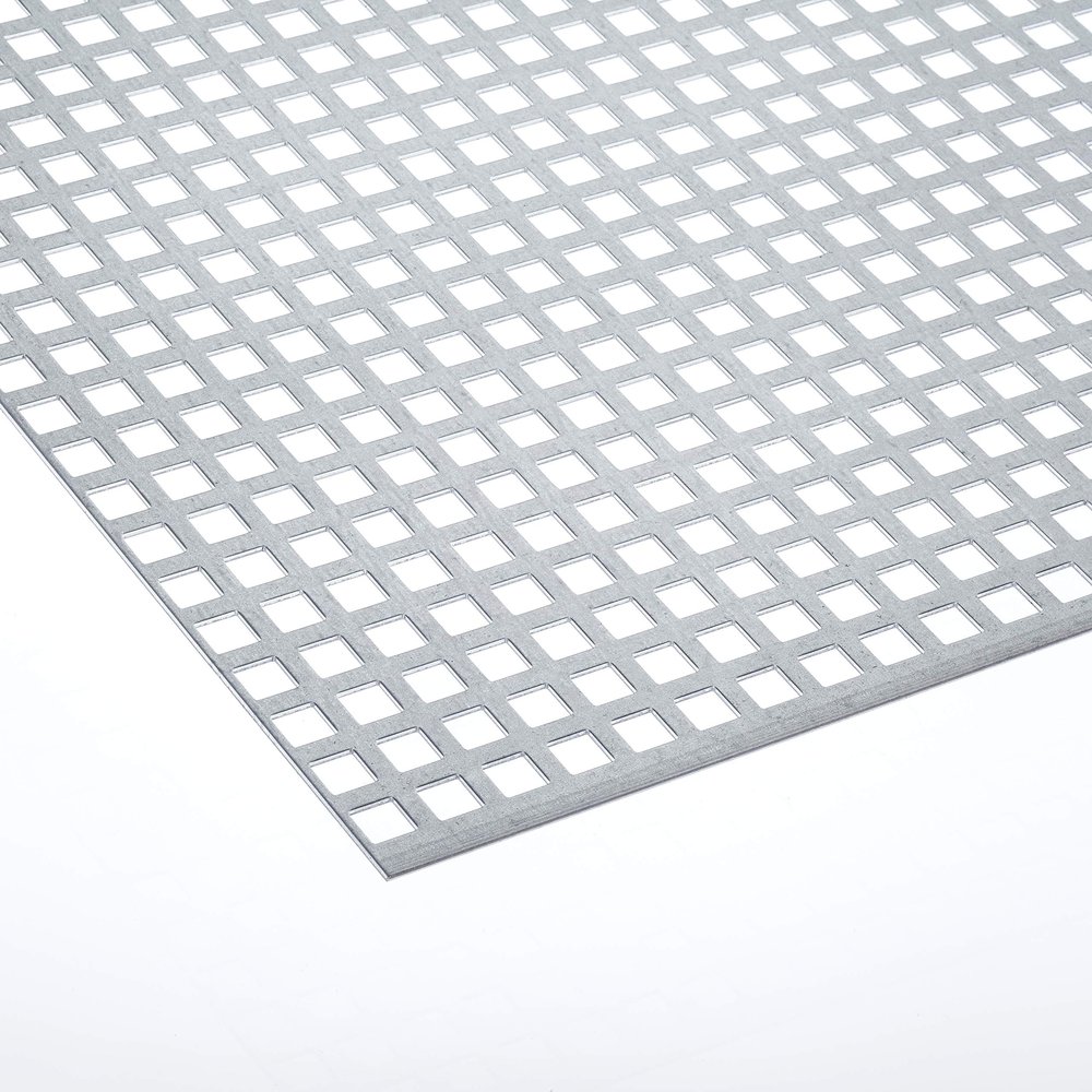 Perforated Sheet, 1.5 mm, Galvanized Steel QG 10-15, 500 x 150 mm
