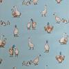 100% Linen Duck-Print Fabric, Light Blue, 138 cm Wide view 2