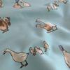 100% Linen Duck-Print Fabric, Light Blue, 138 cm Wide view 3