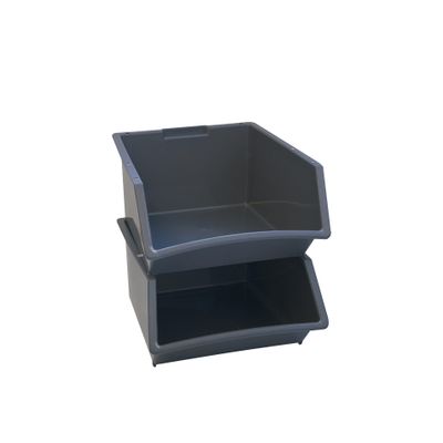 Denox 21220.790 Storage Boxes, Medium, Gray, 2-Pack