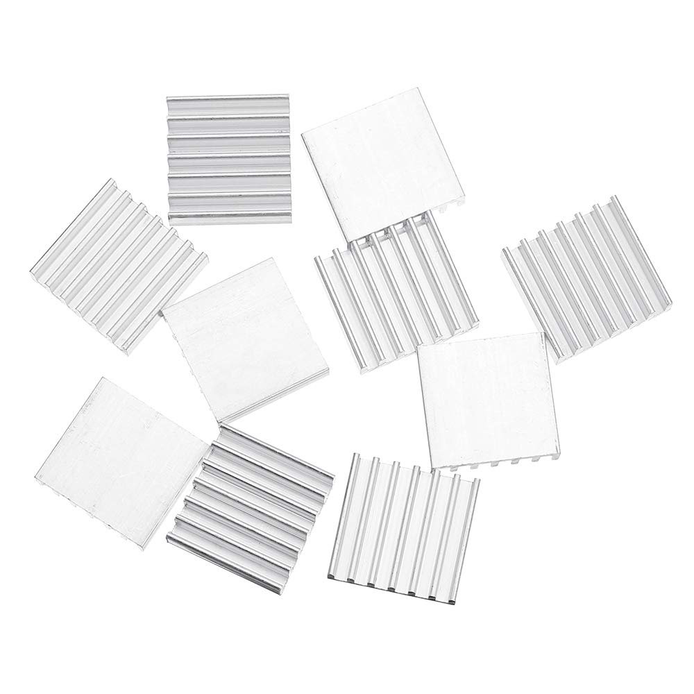 BliliDIY 10-Pack 14 x 14 x 4 mm Aluminum Chip Heatsinks