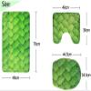 Showudesigns Absorbent Bathroom Mats, 3-Piece Set, Non-Slip, English Bulldog Floral view 2