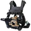 SharpCost YBEKI SPD Hybrid Pedals with Toe Clips and Straps for Spin Bikes and Indoor Exercise Bikes, 9/16" Axles, 6-Month Warranty view 1