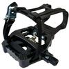 SharpCost YBEKI SPD Hybrid Pedals with Toe Clips and Straps for Spin Bikes and Indoor Exercise Bikes, 9/16" Axles, 6-Month Warranty view 2
