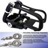 SharpCost YBEKI SPD Hybrid Pedals with Toe Clips and Straps for Spin Bikes and Indoor Exercise Bikes, 9/16" Axles, 6-Month Warranty view 4
