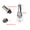QitinDasen 8-Piece GX126 6-Pin Aviation Connector Kit, 5A, 12mm Thread, Male/Female Metal Connectors with Caps and Screwdriver view 2