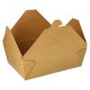 PAPSTAR 50 Lunch Boxes, Pure Paperboard, 2,000 mL, 6.5 x 14 x 19.7 cm, Brown view 2