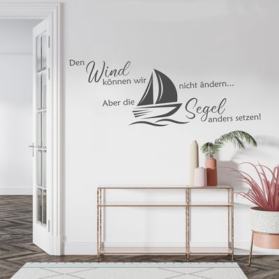 tjapalo A45 Motivational Wall Decal, Silver, W100 x H37 cm