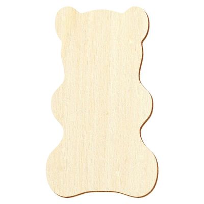 Wooden Gummy Bear Cutout for Crafts, 3–50 cm