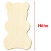Wooden Gummy Bear Cutout for Crafts, 3–50 cm view 3