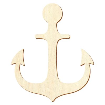 Wooden Anchor V1 – Craft Décor, 3–50 cm, 17 cm, Pack of 100