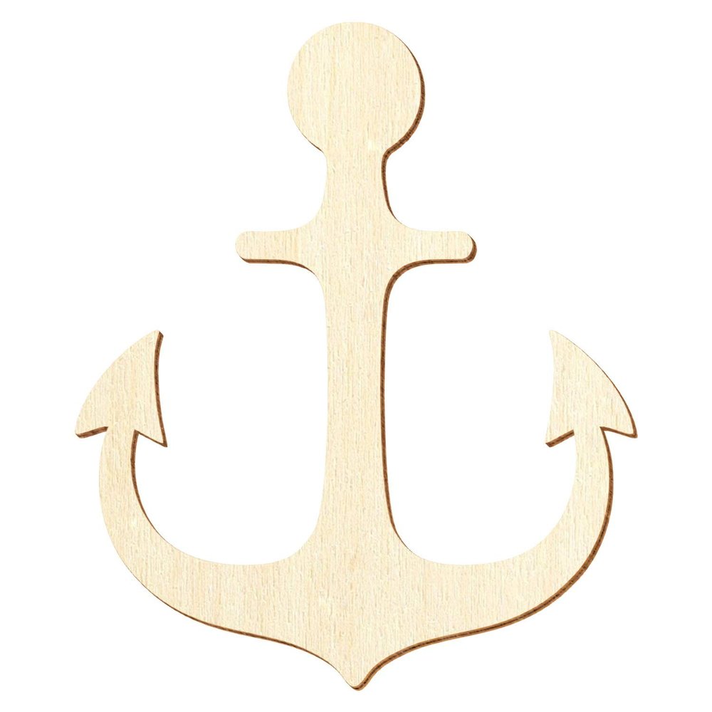 Wooden Anchor V1 – Craft Décor, 3–50 cm, 17 cm, Pack of 100