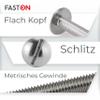 FASTON Slotted Pan Head Screws M5 x 30 Stainless Steel (2 pcs.) Wood Screws view 2