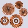 Neviti Pinwheel Decorations, Rose Gold and White with Dots view 1