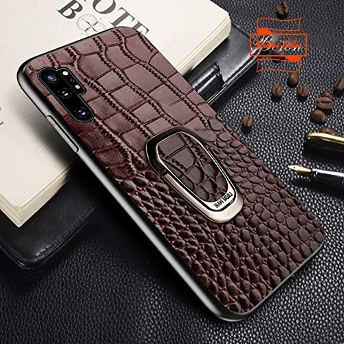 Yidai-Silu Genuine Leather Crocodile-Texture 360° Car Mount Case for Galaxy Note 10+ 5G