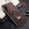Yidai-Silu Genuine Leather Crocodile-Texture 360° Car Mount Case for Galaxy Note 10+ 5G view 1