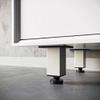 Sossai Exklusiv E4MF Furniture Legs, Height-Adjustable Set of 4, 80 mm, INOX, Aluminum 45 x 45 mm Square Profile view 2