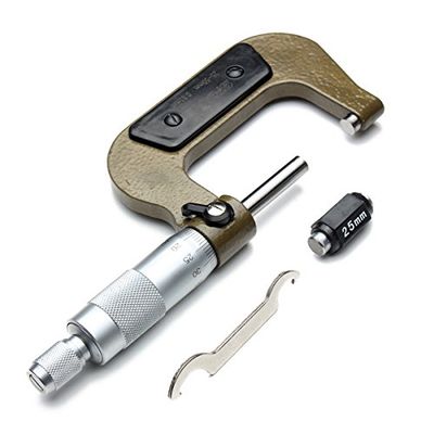 VIDOO 25–50 mm, 0.01 mm Outside Micrometer with Split Clamp Screw