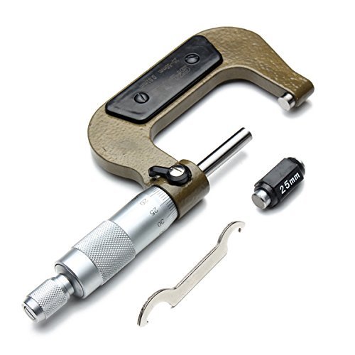 VIDOO 25–50 mm, 0.01 mm Outside Micrometer with Split Clamp Screw