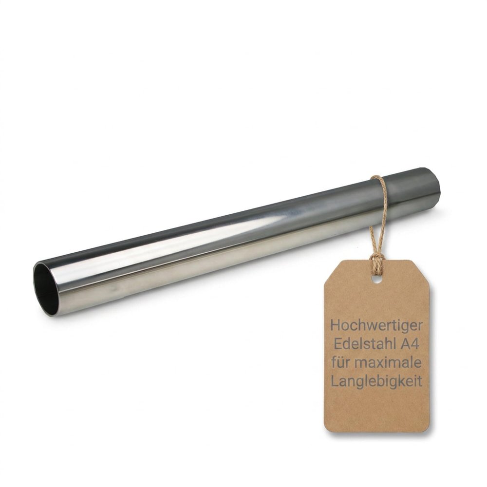 ARBO-INOX A4 Stainless Steel Railing Tube for Boatbuilding, Bendable, 1.5 mm Wall, 19–30 mm OD, 1 or 1.5 m