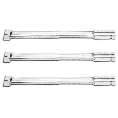 LOKHING Universal BBQ Gas Grill Replacement Adjustable Stainless Steel Tube Burners, 3-Pack
