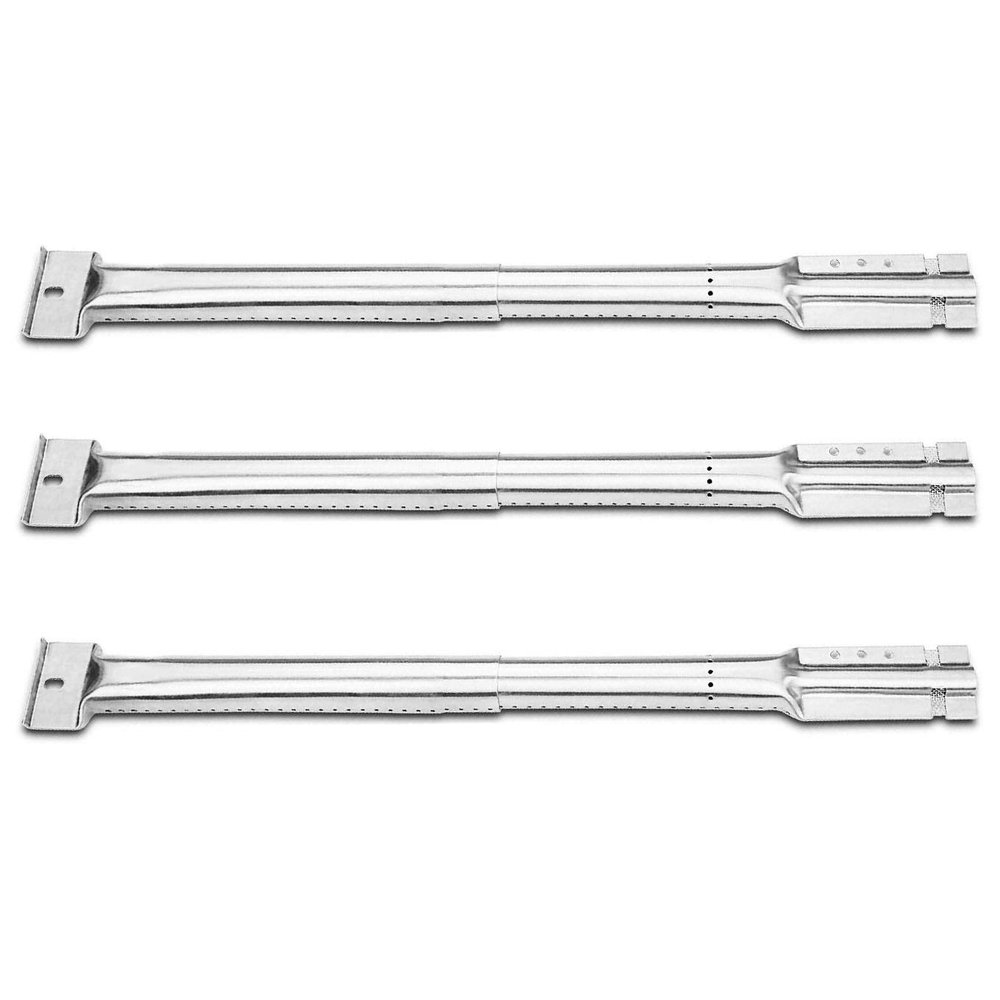 LOKHING Universal BBQ Gas Grill Replacement Adjustable Stainless Steel Tube Burners, 3-Pack