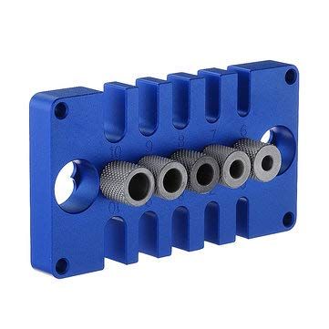 RanDal 08650 Aluminum Alloy Wood Dowel Jig, 6/7/8/9/10 mm, Blue