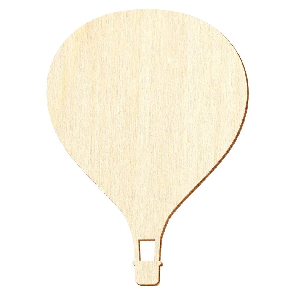 Wooden Hot Air Balloon – Craft Decoration, 3–50 cm, 45 cm, Pack of 10