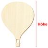 Wooden Hot Air Balloon – Craft Decoration, 3–50 cm, 45 cm, Pack of 10 view 3
