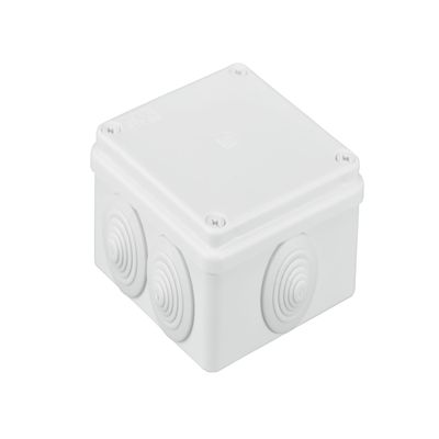 AW-Tools Wet-Room Junction Box, 100 x 100 x 50 mm, IP65, White