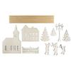 Ideas with Heart 3D Landscape, Lantern Children, Platform & Wooden Elements, 11-Piece view 3