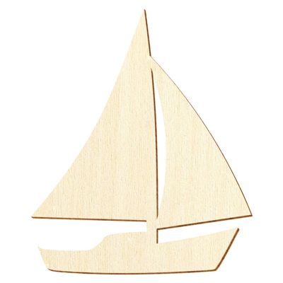Wooden Sailboat for Décor and Crafts, 3–50 cm, Size: 24 cm, Pack of 100