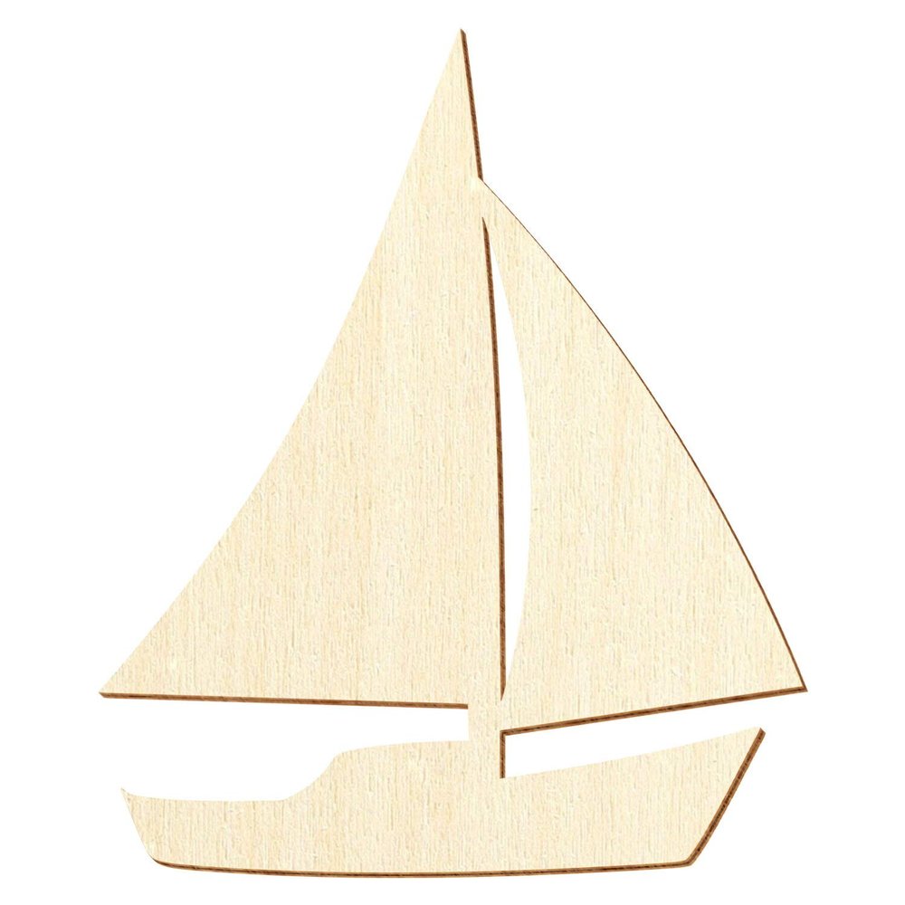 Wooden Sailboat for Décor and Crafts, 3–50 cm, Size: 24 cm, Pack of 100