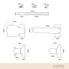 Aluminum Door Handle Merkur, Short Backplate, Pair, Brown RAL 8019, Knob-Knob view 3