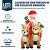 Joiedomi Inflatable Santa on Sleigh with Two Reindeer, 1.8 m, LED-Lit Christmas Yard Decor view 3