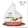Meissner-Handel Birthday Candle “For Your 94th Birthday” – Red, Motif “Flame 001” view 2