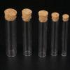XUBF-GUAN, 5-Piece Lab Glass Test Tubes, Flat-Bottom, Wood Stoppers, Thermally Stable (15 × 100 mm) view 1