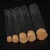 XUBF-GUAN, 5-Piece Lab Glass Test Tubes, Flat-Bottom, Wood Stoppers, Thermally Stable (15 × 100 mm) view 4