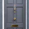 XFORT House Number 7, Screw-Fixed, 3 in, Stainless Steel with Polished Brass Finish view 4