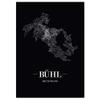 JUNIWORDS City Poster – Bühl – 40 x 60 cm – Script A – Black view 1