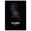 JUNIWORDS City Poster - Choose Your City - Fellbach - 21 x 30 cm Poster - Font B - Black view 1