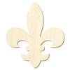 Wood Fleur-de-Lis (Heraldic Lily), 45 cm, Pack of 10 view 1