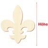 Wood Fleur-de-Lis (Heraldic Lily), 45 cm, Pack of 10 view 3