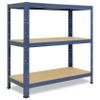 shelfplaza Home Heavy-Duty Shelf 100 x 75 x 60 cm, Blue, 3 Shelves, 175 kg Each view 1
