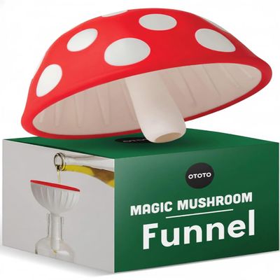 OTOTO Mushroom Foldable Kitchen Funnel, Wide Opening, Food-Safe Silicone