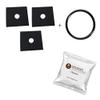 Original Frog Replacement Part Set: 3 x Thick, 5 x High-Temperature Viton O-Rings + 5 x Emozioni Quotidiane Pads view 1